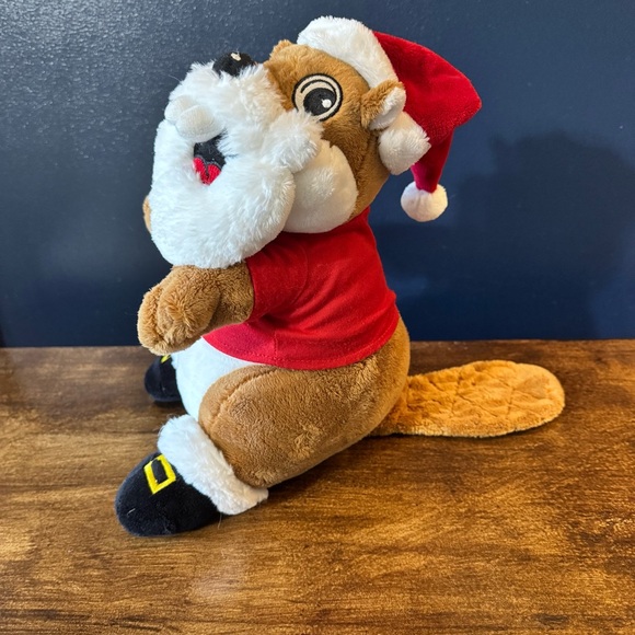 Buc-ees Beaver CHRISTMAS Plush SANTA CLAUS 11" Inch Bucees Beard Hat Shirt - Picture 6 of 12